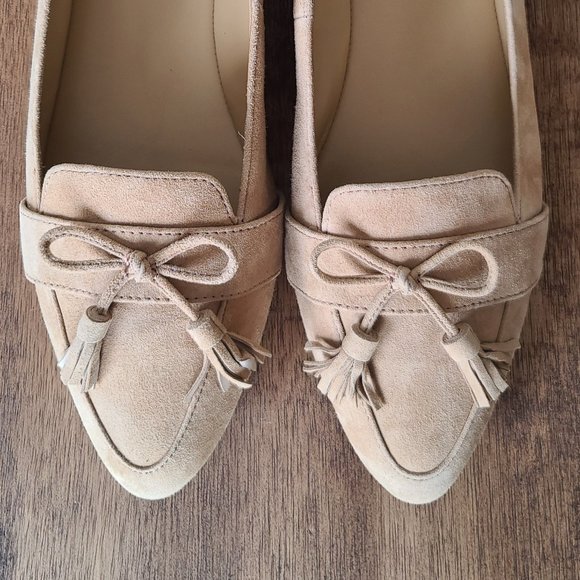 TALBOTS / FRANCESCA SUEDE DRIVING FLATS / TAN SUEDE Size 9.5 New- no box - Picture 4 of 9